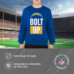 Los Angeles Chargers NFL Adult Slogan Crewneck Sweatshirt - Royal