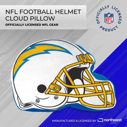 Los Angeles Chargers NFL Helmet Football Super Soft Plush Pillow - Light Blue