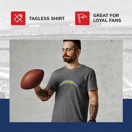 Los Angeles Chargers NFL Modern Throwback T-shirt - Gray