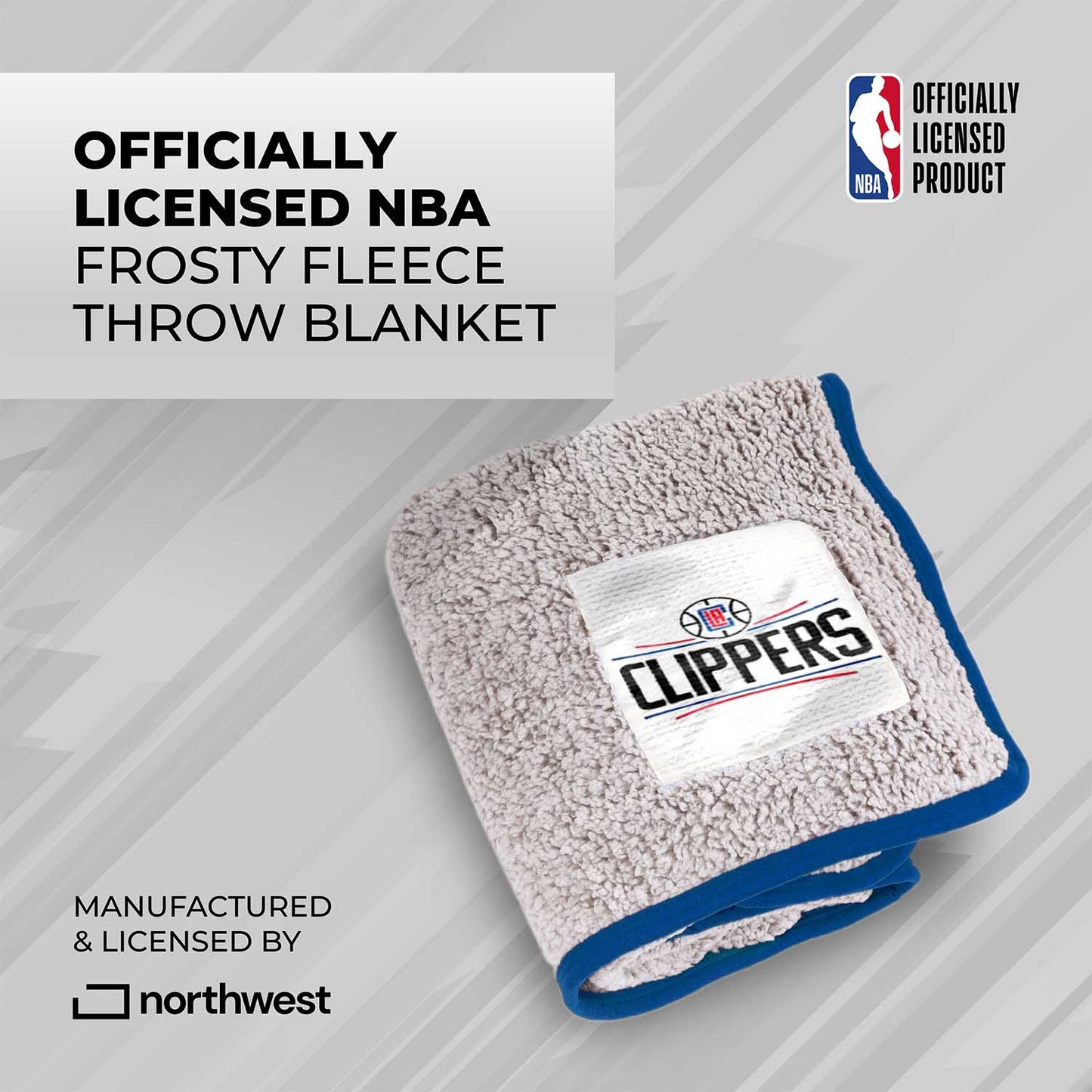 Los Angeles Clippers NBA Silk Touch Sherpa Throw Blanket - Blue