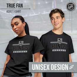 Los Angeles Kings Adult NHL Heather Charcoal True Fan Hockey T-Shirt - Charcoal