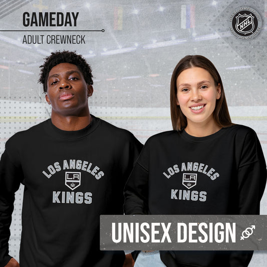 Los Angeles Kings Adult NHL Gameday Crewneck Sweatshirt - Black