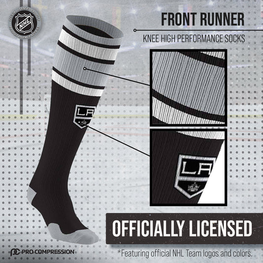 Los Angeles Kings NHL Adult Knee High-Performance Socks - Black