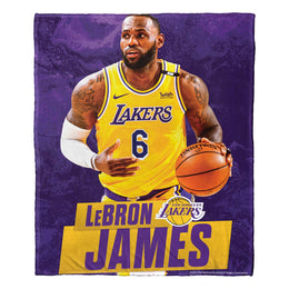 Los Angeles Lakers Northwest NBA Hi-Def Lebron James Silk Blanket - Yellow