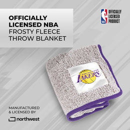 Los Angeles Lakers NBA Silk Touch Sherpa Throw Blanket - Purple