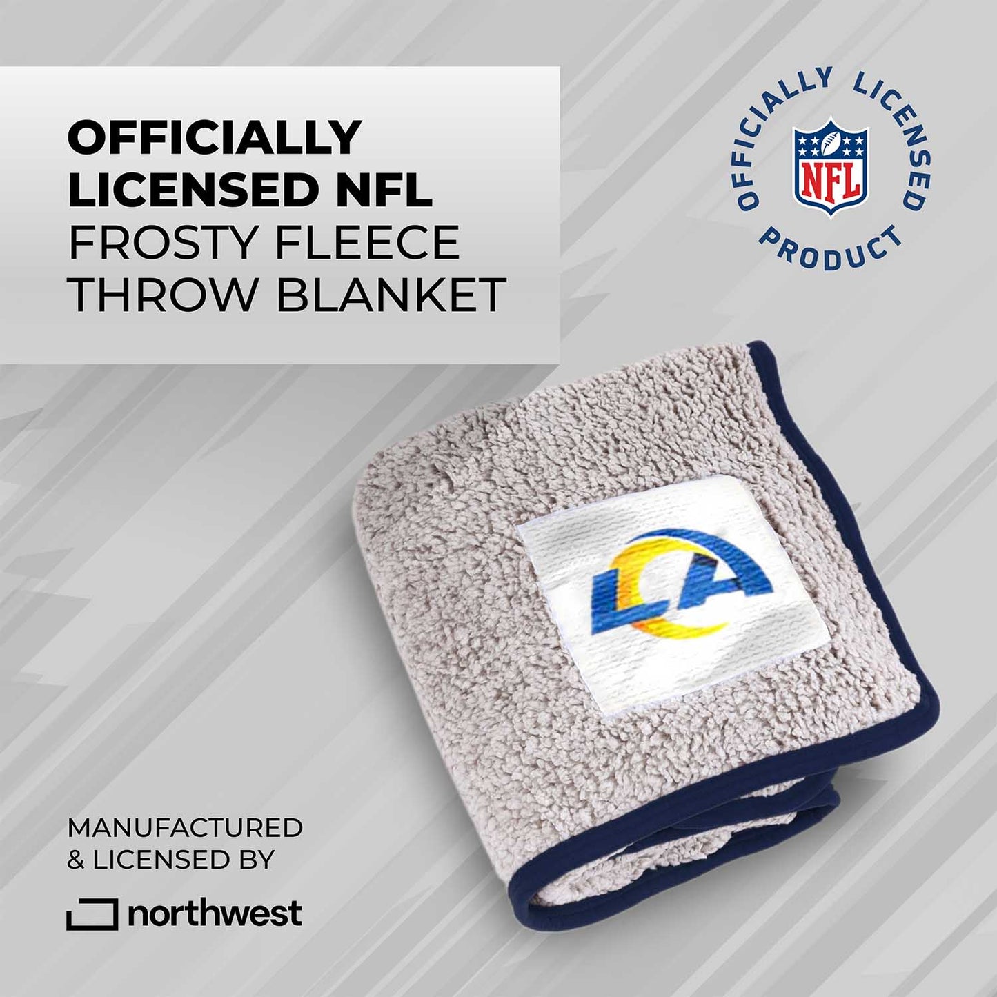 Los Angeles Rams NFL Silk Touch Sherpa Throw Blanket - Blue