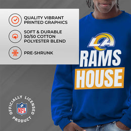 Los Angeles Rams NFL Adult Slogan Crewneck Sweatshirt - Royal
