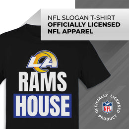 Los Angeles Rams NFL Adult Team Slogan Unisex T-Shirt - Black