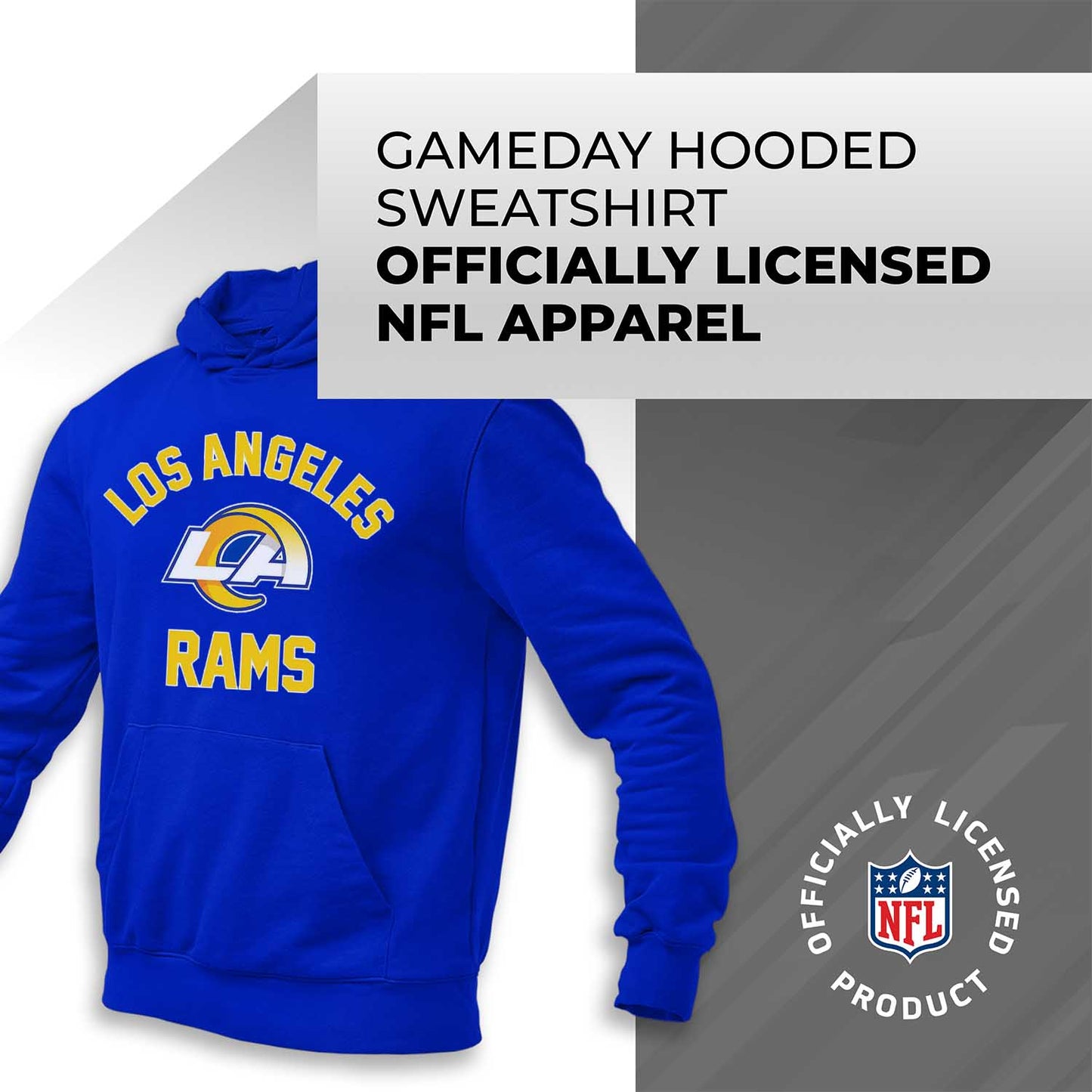 Los Angeles Rams NFL Adult Gameday Hooded Sweatshirt - Royal