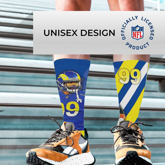 Los Angeles Rams NFL Adult Player Stripe Sock - Blue