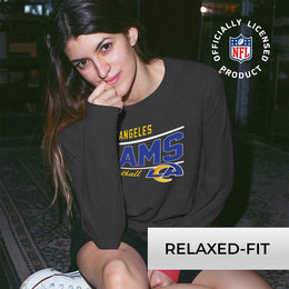 Los Angeles Rams NFL Womens Crew Neck Light Weight - Charcoal