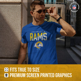Los Angeles Rams Adult NFL Diagonal Fade Color Block T-Shirt - Royal