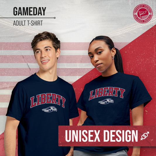 Liberty Flames NCAA Adult Gameday Cotton T-Shirt - Navy