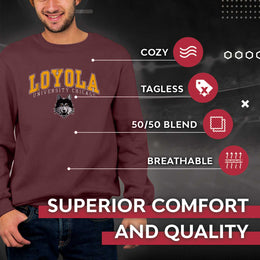 Loyola Chicago Ramblers Adult Arch & Logo Soft Style Gameday Crewneck Sweatshirt - Maroon