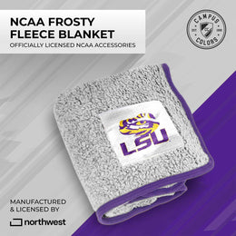 LSU Tigers NCAA Silk Sherpa College Throw Blanket - Purple