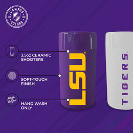 LSU Tigers College and University 2-Pack Shot Glasses - Team Color