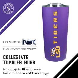 LSU Tigers NCAA Stainless Steel Tumbler perfect for Gameday - Purple