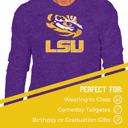 LSU Tigers NCAA MVP Adult Long-Sleeve Shirt - Purple