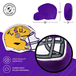 LSU Tigers NCAA Helmet Super Soft Football Pillow - Gold