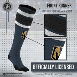 Las Vegas Golden Knights NHL Adult Knee High-Performance Socks - Charcoal