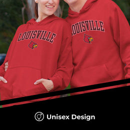 Louisville Cardinals Adult Arch & Logo Soft Style Gameday Hooded Sweatshirt - Red