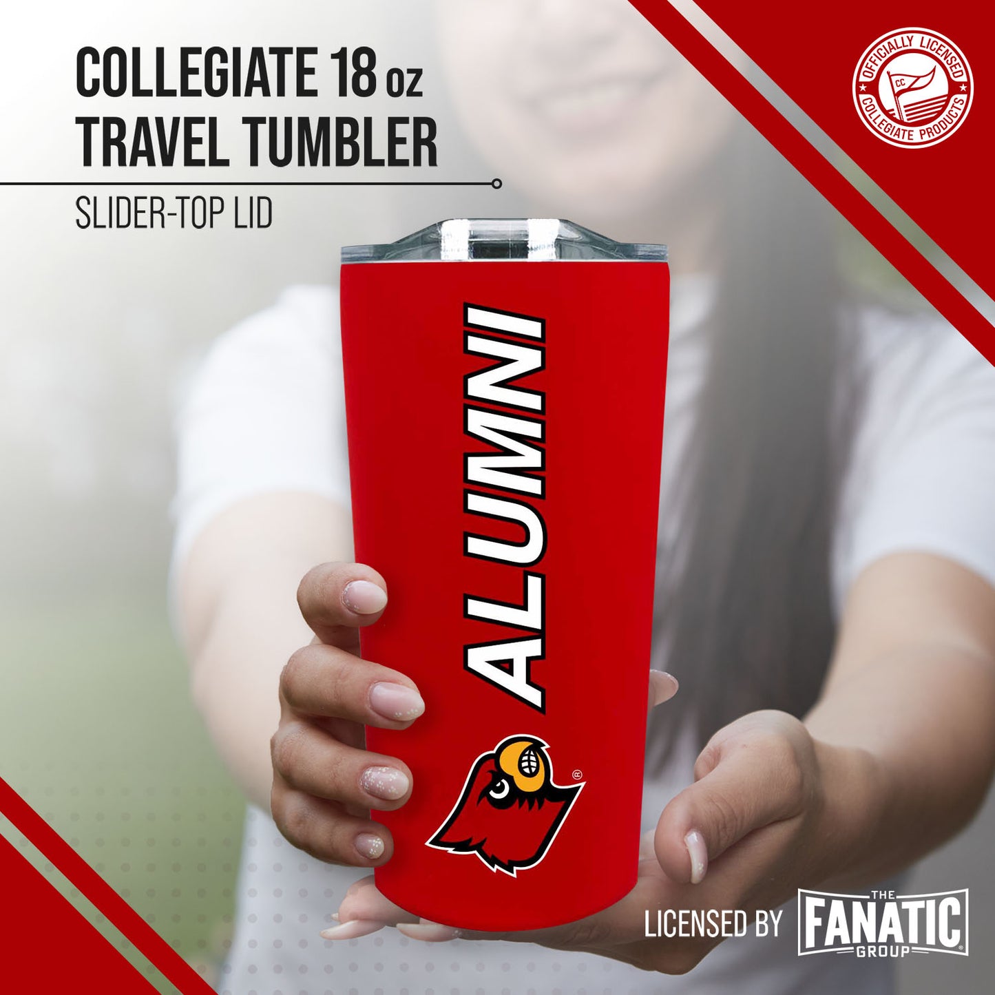 Louisville Cardinals NCAA Stainless Steel Travel Tumbler for Alumni - Red