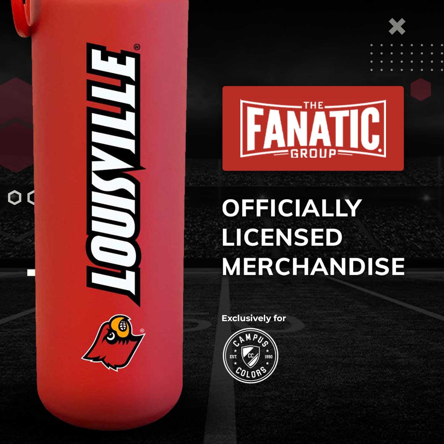 Louisville Cardinals NCAA Stainless Steel Water Bottle - Red
