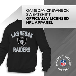 Las Vegas Raiders NFL Adult Gameday Football Crewneck Sweatshirt - Black