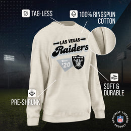 Las Vegas Raiders NFL Womens Groovy Retro Slouchy Crewneck - Off White
