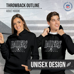 Las Vegas Raiders NFL Adult Unisex Overtime Blueprint Soft Fleece Hooded Sweatshirt - Black