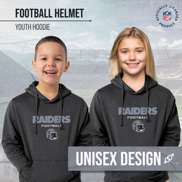 Las Vegas Raiders NFL Youth Football Helmet Hood - Charcoal