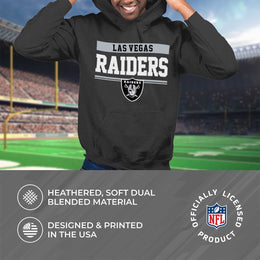 Las Vegas Raiders NFL Adult Gameday Charcoal Hooded Sweatshirt - Charcoal