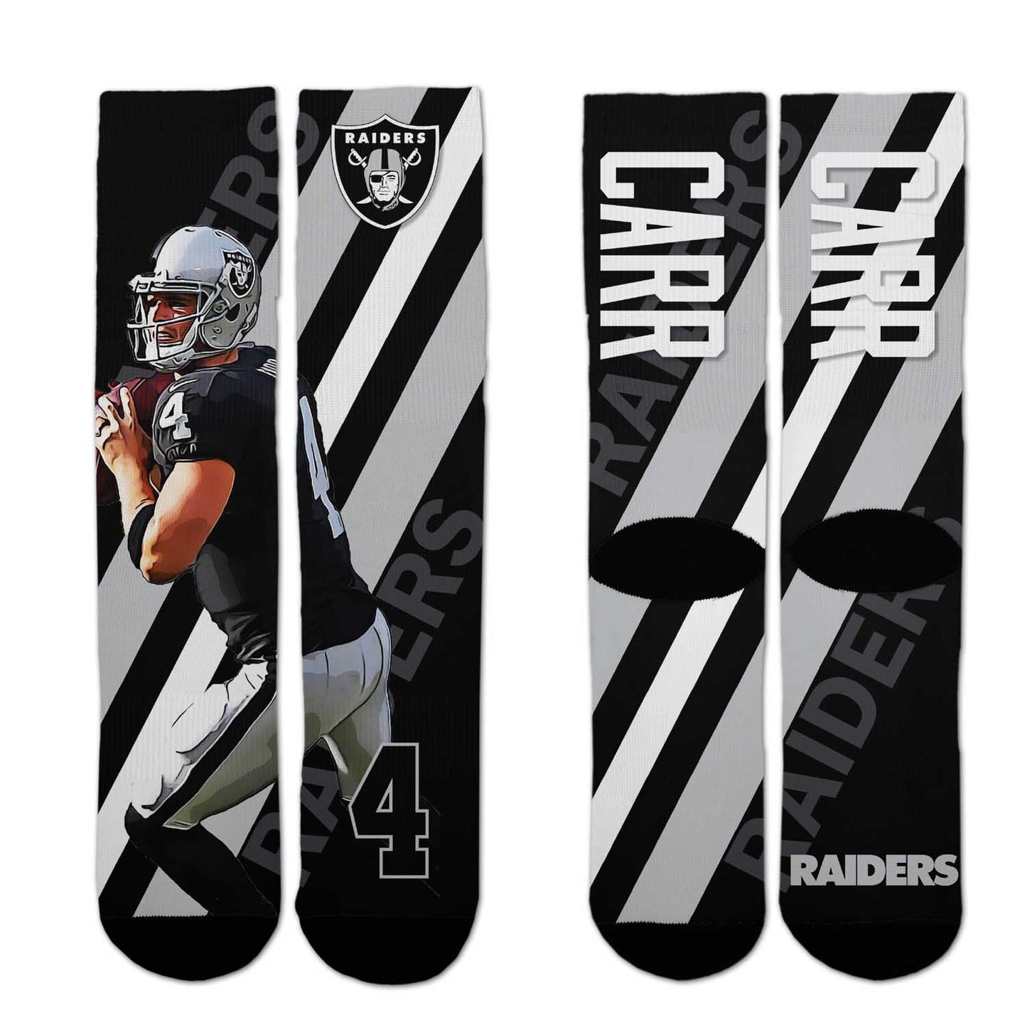 Las Vegas Raiders NFL Youth Player Stripe Sock - Black