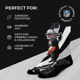 Las Vegas Raiders NFL Adult Player Stripe Sock - Black