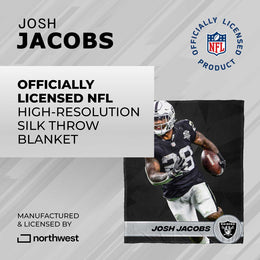 Las Vegas Raiders Northwest NFL Hi-Def Josh Jacob Silk Blanket - Black
