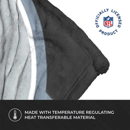 Las Vegas Raiders Northwest NFL Hi-Def Josh Jacob Silk Blanket - Black