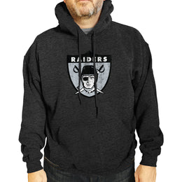 Las Vegas Raiders NFL Adult Unisex Modern Throwback Ultra Soft Fleece Hooded Sweatshirt - Black Heather