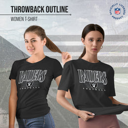 Las Vegas Raiders NFL Womens Overtime Blueprint Tag-Less T-Shirt - Black