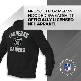 Las Vegas Raiders NFL Youth Gameday Hooded Sweatshirt - Black