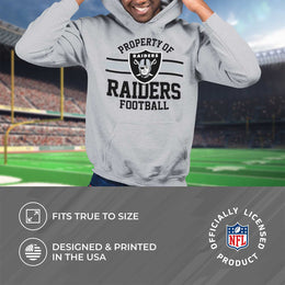 Las Vegas Raiders NFL Adult Property Of Hooded Sweatshirt - Sport Gray