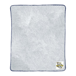 Marquette Golden Eagles NCAA Silk Sherpa College Throw Blanket - Navy