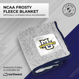 Marquette Golden Eagles NCAA Silk Sherpa College Throw Blanket - Navy