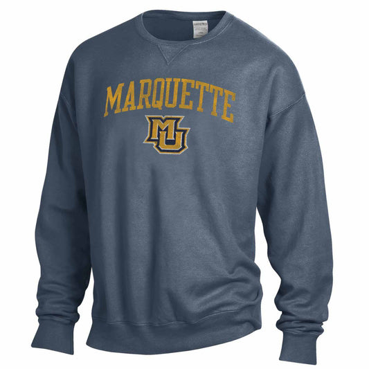 Marquette Golden Eagles Adult Ultra Soft Comfort Wash Crewneck Sweatshirt - Team Color