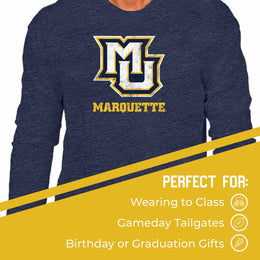 Marquette Golden Eagles NCAA MVP Adult Long-Sleeve Shirt - Navy