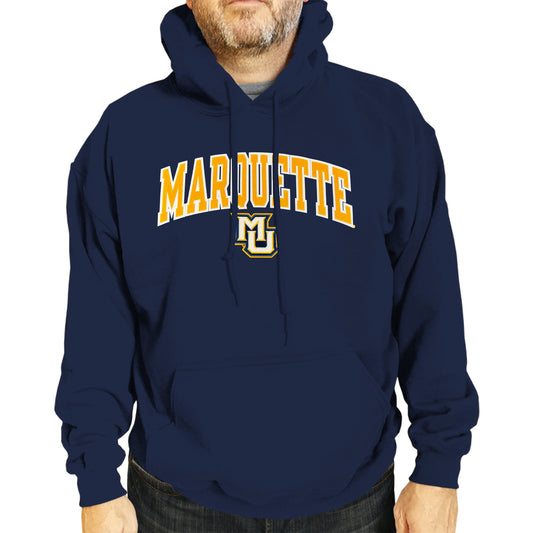 Marquette Golden Eagles NCAA Adult Tackle Twill Hooded Sweatshirt - Navy