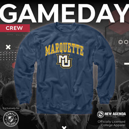 Marquette Golden Eagles Adult Arch & Logo Soft Style Gameday Crewneck Sweatshirt - Navy