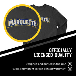 Marquette Golden Eagles NCAA Adult Charcoal Crewneck Fleece Sweatshirt - Charcoal