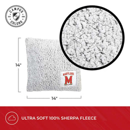 Maryland Terrapins Two Tone Sherpa Throw Pillow - Team Color