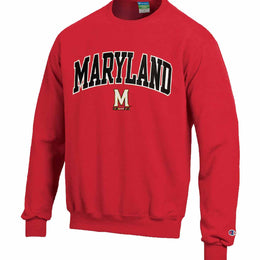 Maryland Terrapins Adult Tackle Twill Crewneck - Red