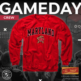 Maryland Terrapins Adult Arch & Logo Soft Style Gameday Crewneck Sweatshirt - Red